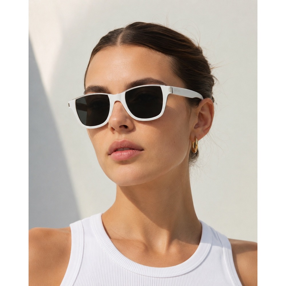 Saint Laurent SL 51 Cut-Away Ivory Sunglasses Retro Authentic Brand New W/ Case